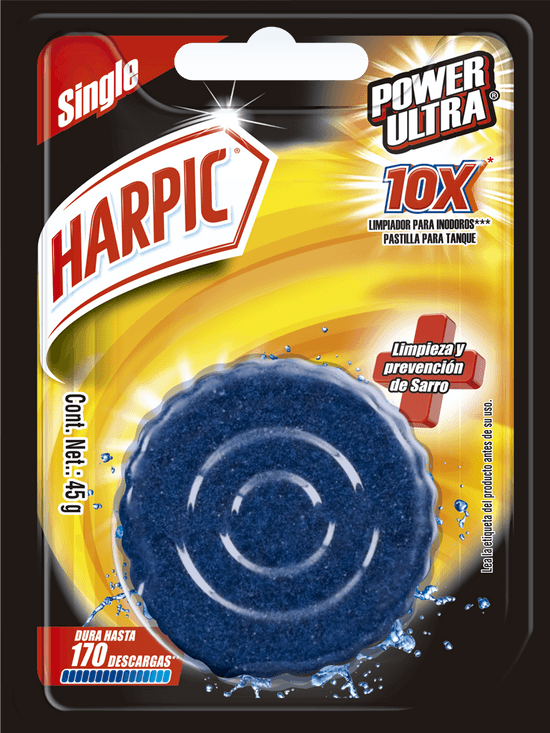 Paquete de 1 pastilla de Harpic Power Ultra 10x